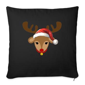 Noël Re - Housse de coussin décorative 45 x 45 cm - noir - Devant
