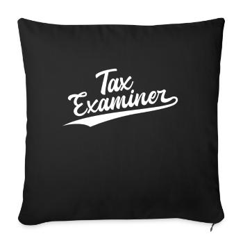Retro Swoosh Job - Tax Examiner - Sofa pillowcase 17,3'' x 17,3'' (45 x 45 cm) - black - Front
