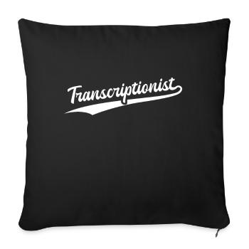 Retro Swoosh Job - Transcriptionist - Sofa pillowcase 17,3'' x 17,3'' (45 x 45 cm) - black - Front