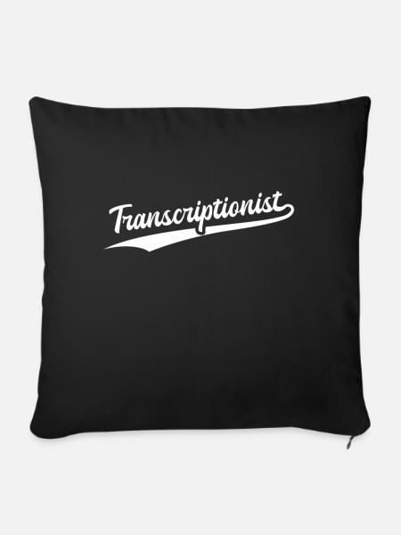 Retro Swoosh Job - Transcriptionist - Sofakissenbezug 45 x 45 cm - Schwarz