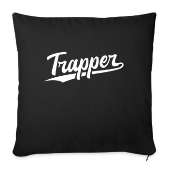 Retro Swoosh Job - Trapper - Sofa pillowcase 17,3'' x 17,3'' (45 x 45 cm) - black - Front