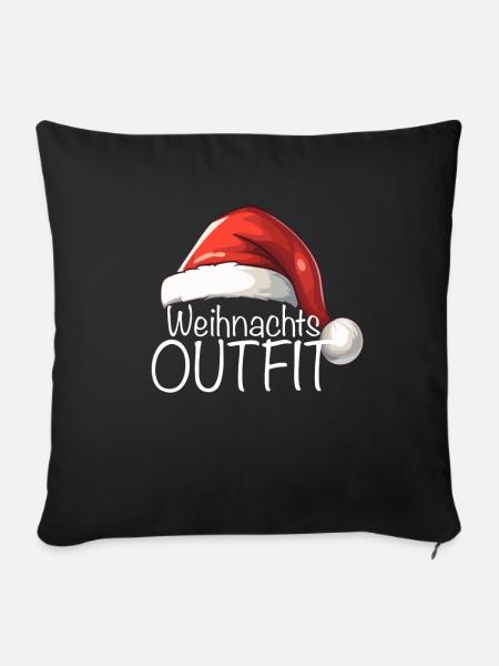 Weihnachts Outfit - Sofakissenbezug 45 x 45 cm - Schwarz