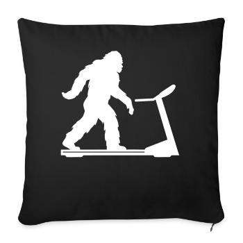 Dynamique de mouvement Bigfoot légendaire - Housse de coussin décorative 45 x 45 cm - noir - Devant