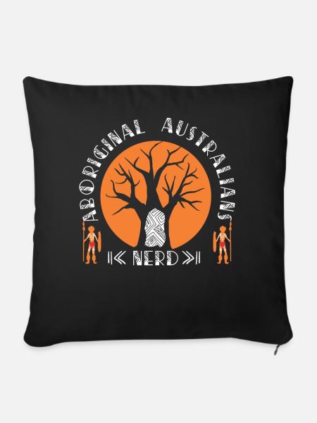 Aboriginal Australians Nerd - Sofakissenbezug 45 x 45 cm - Schwarz