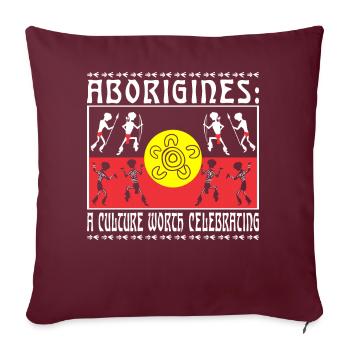 Aborigines: A Culture - Sofakissenbezug 45 x 45 cm - Burgunderrot - Vorne