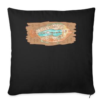 Aboriginal - Sofa pillowcase 17,3'' x 17,3'' (45 x 45 cm) - black - Front