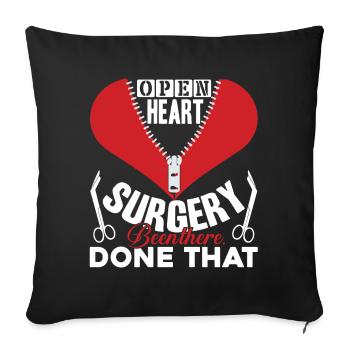 Cardiologist Open Heart Surgery Cardiologists - Sofa pillowcase 17,3'' x 17,3'' (45 x 45 cm) - black - Front