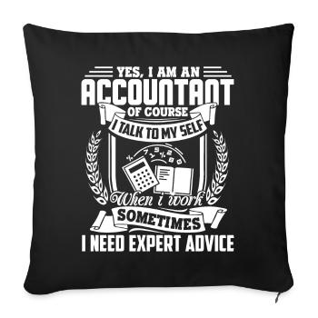 Accountant I'm An Accountant - Sofa pillowcase 17,3'' x 17,3'' (45 x 45 cm) - black - Front