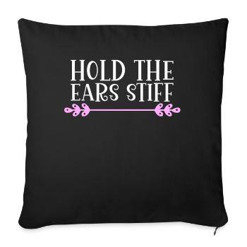 Tenir les oreilles raides Denglisch - Housse de coussin décorative 45 x 45 cm - noir - Devant