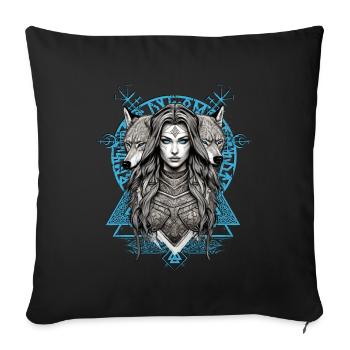 Mythologie et force La Servante du bouclier - Housse de coussin décorative 45 x 45 cm - noir - Devant