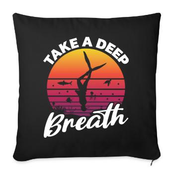 Plongée, Apnée Plongée, Apnée No Limit Apnée Apnée - Housse de coussin décorative 45 x 45 cm - noir - Devant