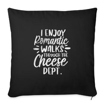 Fromage - Housse de coussin décorative 45 x 45 cm - noir - Devant