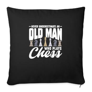 Chess Chessboard Checkmate Chess Player - Sofa pillowcase 17,3'' x 17,3'' (45 x 45 cm) - black - Front