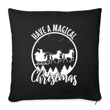 Have a magical christmas - Sofa pillowcase 17,3'' x 17,3'' (45 x 45 cm) - black - Front
