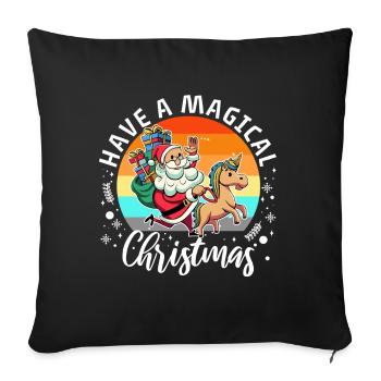 Have a magical christmas - Sofa pillowcase 17,3'' x 17,3'' (45 x 45 cm) - black - Front