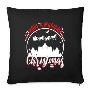 Have a magical christmas - Sofa pillowcase 17,3'' x 17,3'' (45 x 45 cm) - black - Front