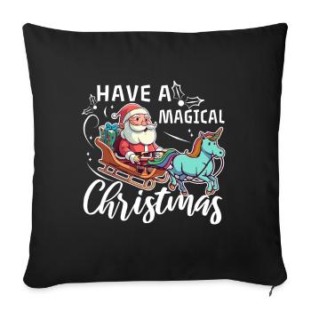 Have a magical christmas - Sofa pillowcase 17,3'' x 17,3'' (45 x 45 cm) - black - Front