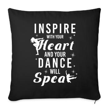 Inspiring Dancing Quote Funny Dance Coach - Sofakissenbezug 45 x 45 cm - Schwarz - Vorne