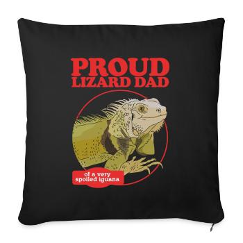 Iguana Dad Reptile Lizard Iguanas Gift - Sofa pillowcase 17,3'' x 17,3'' (45 x 45 cm) - black - Front