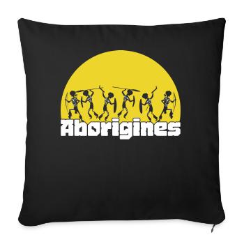 Aborigines - Sofakissenbezug 45 x 45 cm - Schwarz - Vorne