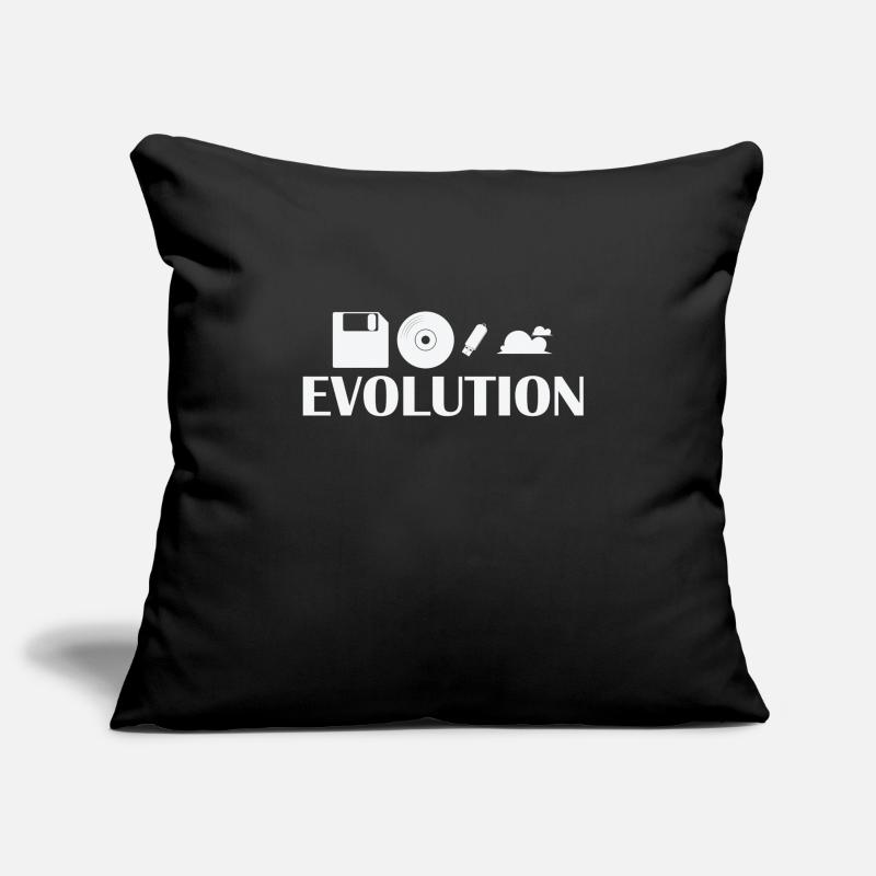 Evolution Diskette CD USB Stick Cloud Sofakissenbezug 45 x 45 cm