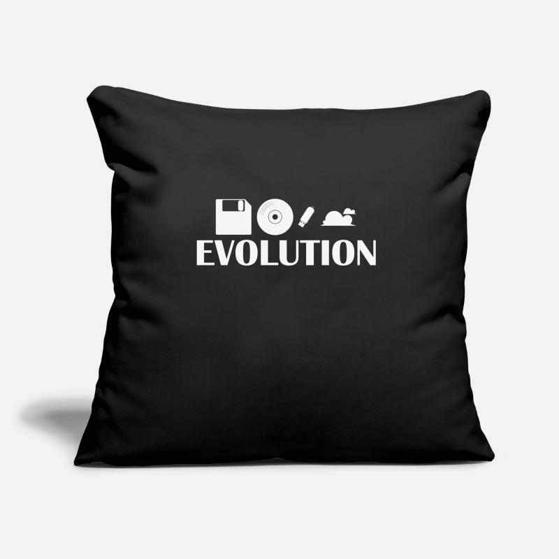 Evolution Floppy CD USB Stick Cloud Sofa pillowcase 17,3'' x 17,3'' (45 x 45 cm)