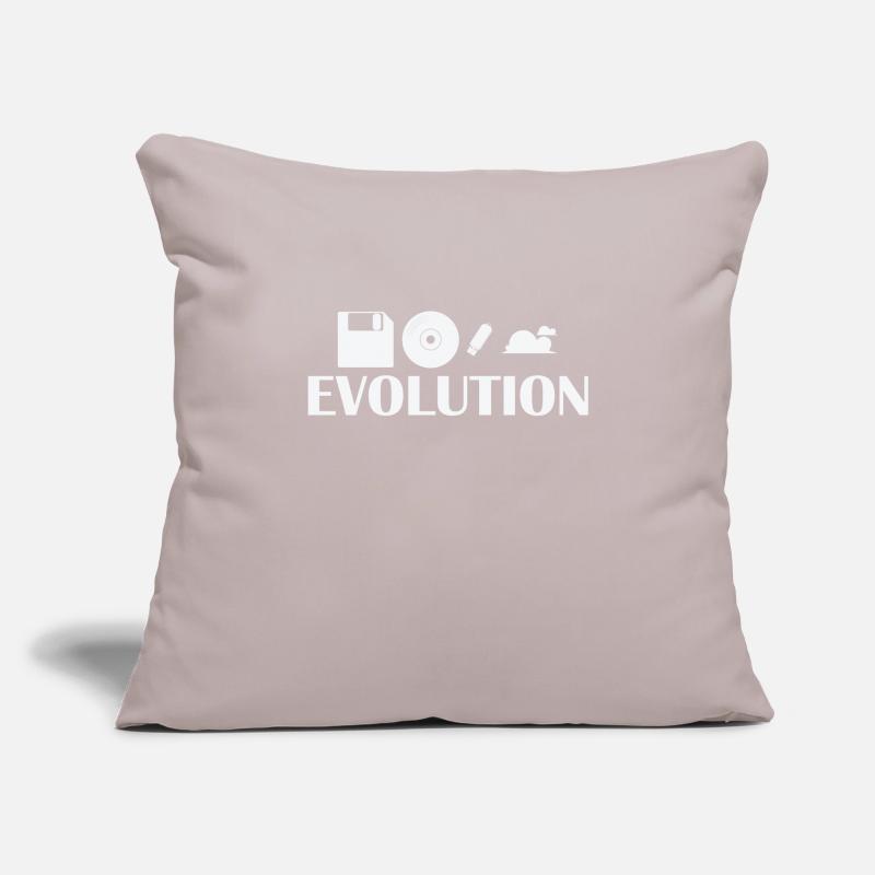 Evolution Disquette CD Clé USB Cloud Housse de coussin décorative 45 x 45 cm