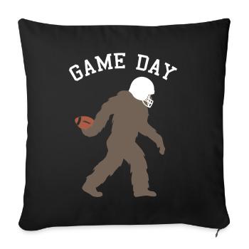 Bigfoot Quarterback Sportler Schattenbild - Sofakissenbezug 45 x 45 cm - Schwarz - Vorne
