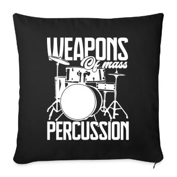 Drummer Drummer Weapons Of Mass Percussion - Sofa pillowcase 17,3'' x 17,3'' (45 x 45 cm) - black - Front
