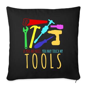 Craftsman Tools Tool DIY - Sofa pillowcase 17,3'' x 17,3'' (45 x 45 cm) - black - Front