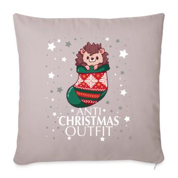 Anti Christmas Outfit - Sofa pillowcase 17,3'' x 17,3'' (45 x 45 cm) - light taupe - Front