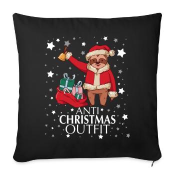 Anti Christmas Outfit - Sofa pillowcase 17,3'' x 17,3'' (45 x 45 cm) - black - Front