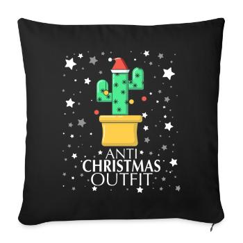 Anti Christmas Outfit - Sofa pillowcase 17,3'' x 17,3'' (45 x 45 cm) - black - Front