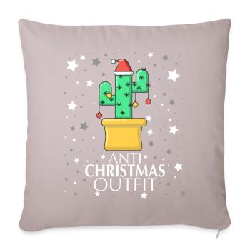 Anti Christmas Outfit - Sofa pillowcase 17,3'' x 17,3'' (45 x 45 cm) - light taupe - Front