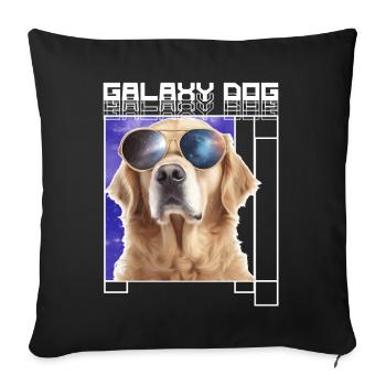 Galaxy Dog Golden Retriever Galaxy Sunglasses Dog - Sofakissenbezug 45 x 45 cm - Schwarz - Vorne
