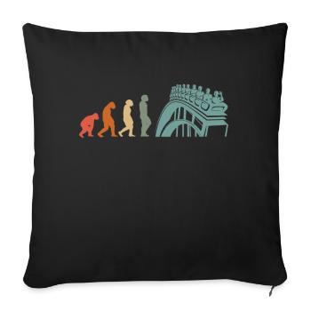 Amusement Park, Fair, Fairground, Funfair - Sofa pillowcase 17,3'' x 17,3'' (45 x 45 cm) - black - Front