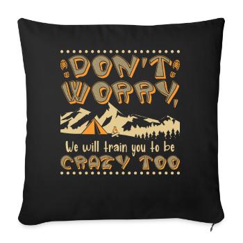 Adventure Training - Sofa pillowcase 17,3'' x 17,3'' (45 x 45 cm) - black - Front