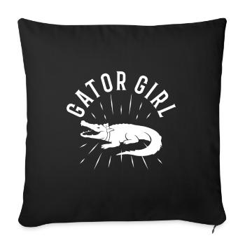 Gator Girl - Housse de coussin décorative 45 x 45 cm - noir - Devant