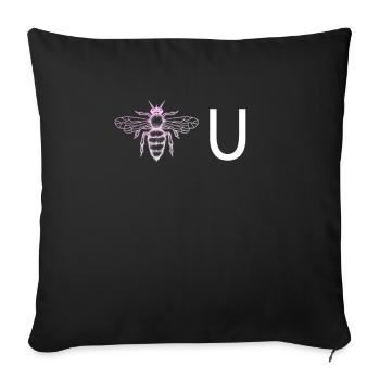 Soyez vous-même ! Confiance en soi, pensée positive, motivation - Housse de coussin décorative 45 x 45 cm - noir - Devant