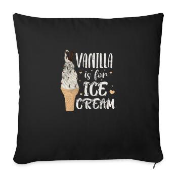 Eiscreme - Sofakissenbezug 45 x 45 cm - Schwarz - Vorne