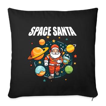 Space Santa Claus Space Planet Funny - Sofa pillowcase 17,3'' x 17,3'' (45 x 45 cm) - black - Front