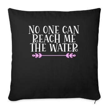 Personne ne peut m’atteindre l’eau Denglisch - Housse de coussin décorative 45 x 45 cm - noir - Devant