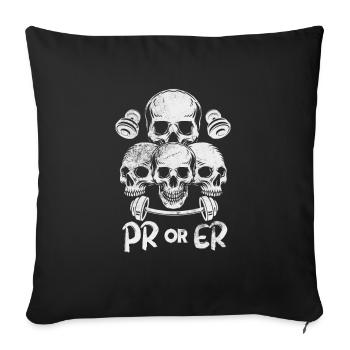Bodybuilder - Sofa pillowcase 17,3'' x 17,3'' (45 x 45 cm) - black - Front