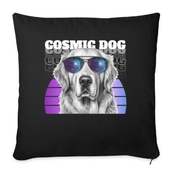 Cosmic Golden Retriever Sunglasses Galaxy Glasses - Sofakissenbezug 45 x 45 cm - Schwarz - Vorne