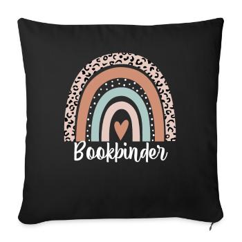 Bookbinder Rainbow Leopard Funny Bookbinder - Sofa pillowcase 17,3'' x 17,3'' (45 x 45 cm) - black - Front