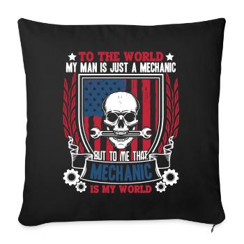 Mechanic Mechanic Is My World - Sofa pillowcase 17,3'' x 17,3'' (45 x 45 cm) - black - Front