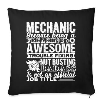 Mechanic Mechanic Job Title - Sofa pillowcase 17,3'' x 17,3'' (45 x 45 cm) - black - Front