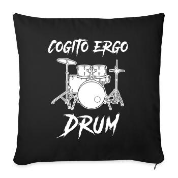 Drummer Drums Drumset Drum - Sofakissenbezug 45 x 45 cm - Schwarz - Vorne