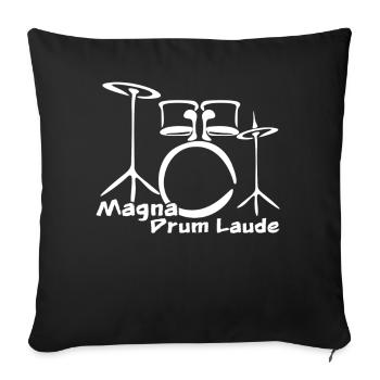 Batterie Tambour Tambour Tambour - Housse de coussin décorative 45 x 45 cm - noir - Devant