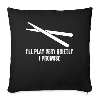 Drummer Drum Drumset Drums Drumsticks - Housse de coussin décorative 45 x 45 cm - noir - Devant